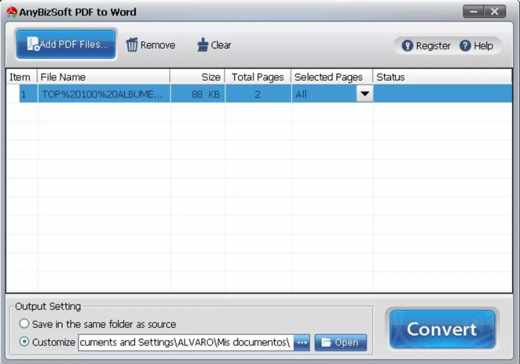 Convert pdf to word keeping the formatting