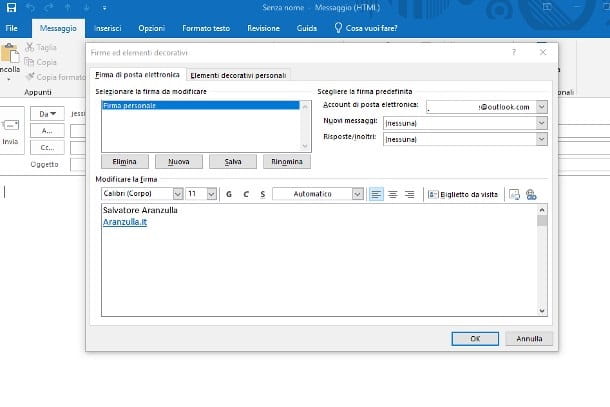 Cómo insertar firma en Outlook