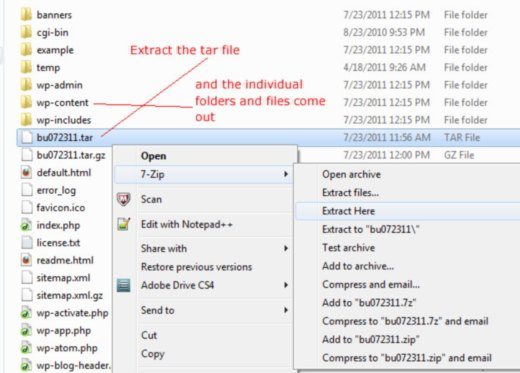 Comment ouvrir un fichier avec l'extension .tar.gz