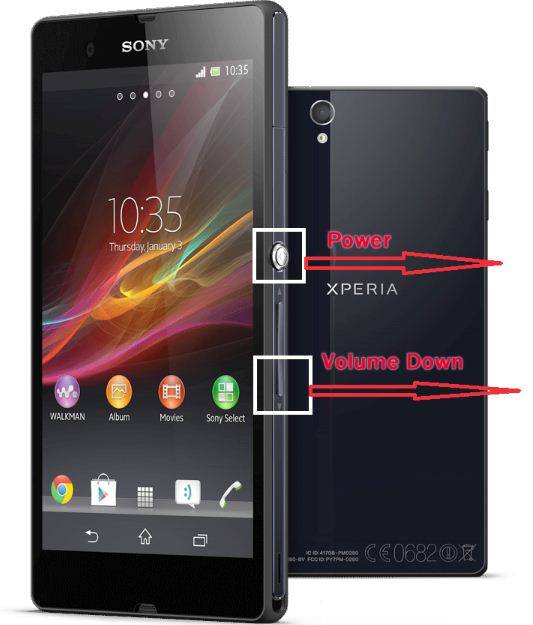How to take and save screenshot on Sony Xperia Z3