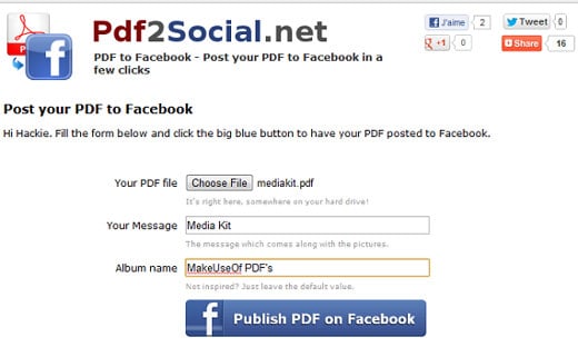 Publique documentos PDF no Facebook