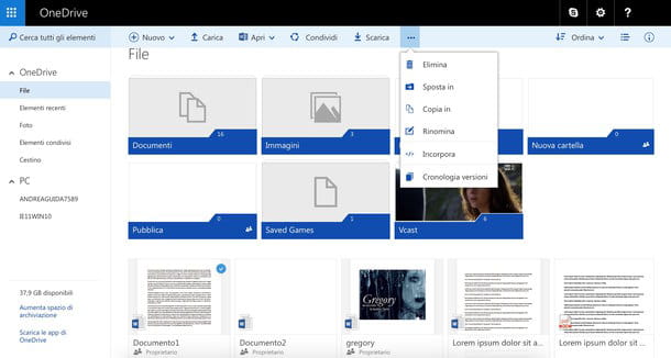 Como funciona o OneDrive