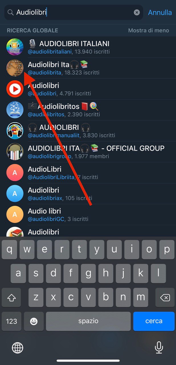 Free audio library on Telegram