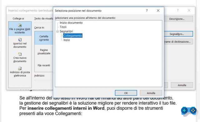 How to insert internal links in Word