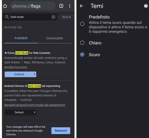 How to activate dark mode on Chrome