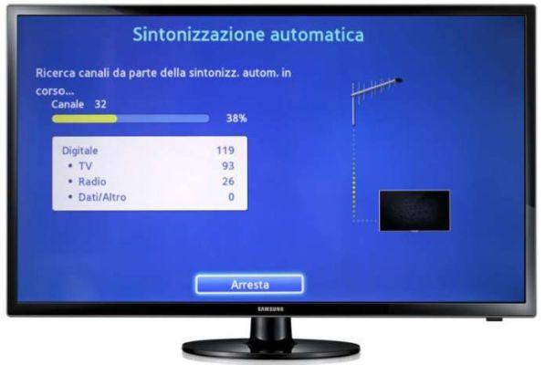 Como sintonizar novamente os canais de TV