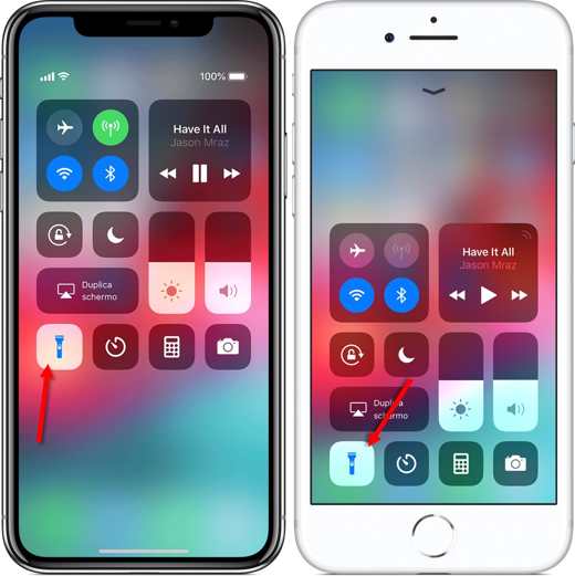 How to turn on iPhone flashlight
