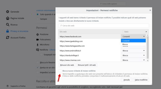 Comment bloquer les notifications d'un site Web