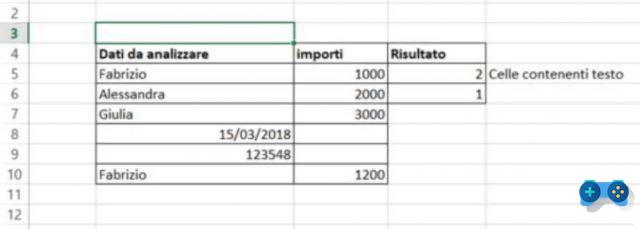 Como contar células com texto no Excel