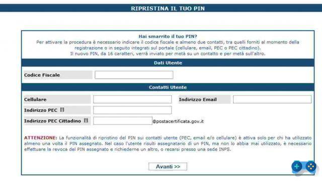 Comment récupérer le code PIN INPS