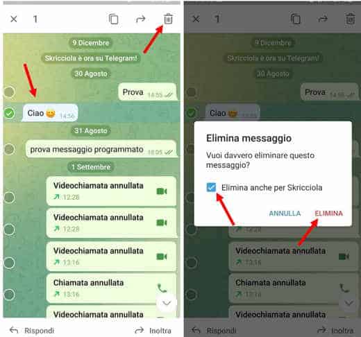 Comment supprimer des messages de Telegram