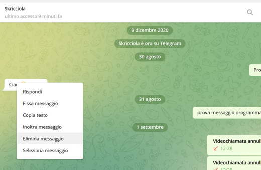 Cómo borrar mensajes de Telegram