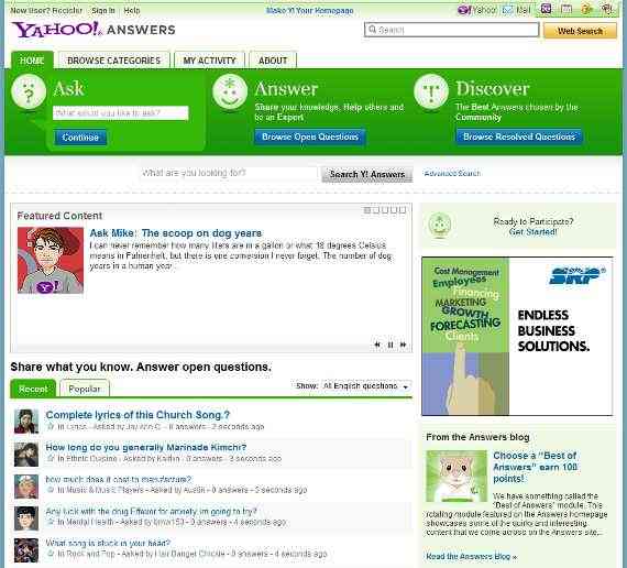 How Yahoo Answers works