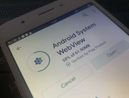 How to activate and update Android System WebView