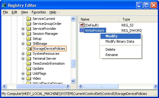 How to block writing to USB stick or external hard disk