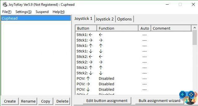 Vincula las teclas del teclado a un controlador con JoytoKey