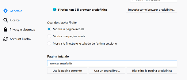 Comment définir la page d'accueil