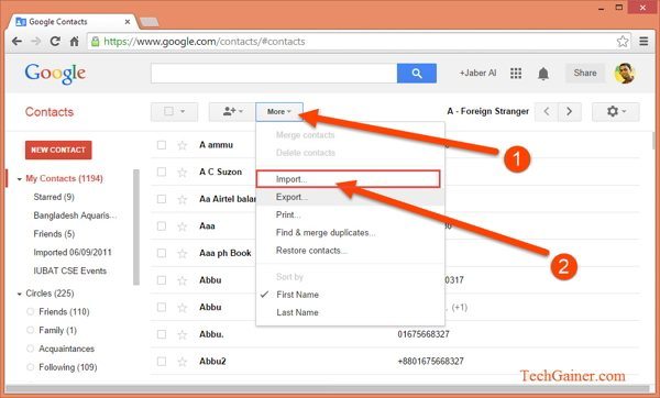 Como transferir contatos do Outlook para o Gmail