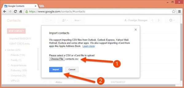 How to transfer contacts from Outlook to Gmail