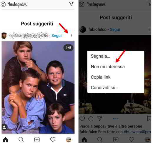 How to delete Instagram suggested posts