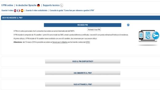 How to request the INPS PIN