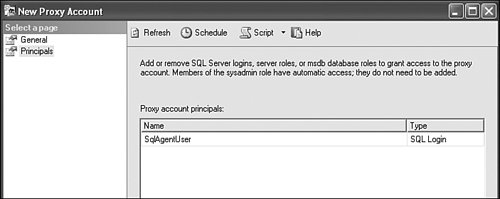 No se permite una cuenta de proxy para un subsistema transact-sql