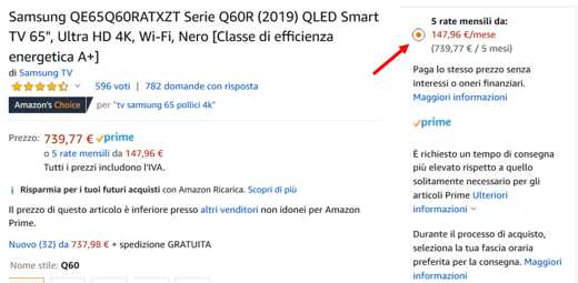 Cómo pagar a plazos con Amazon