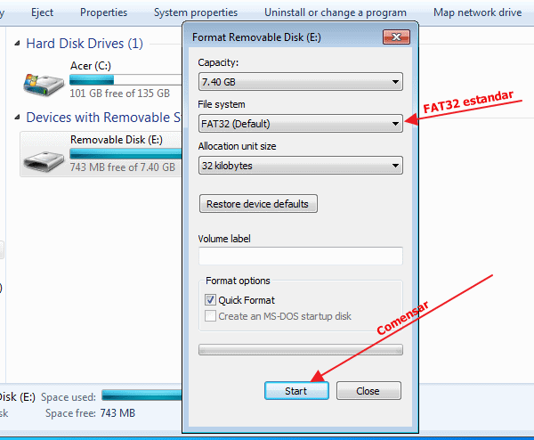 Comment formater une Micro SD