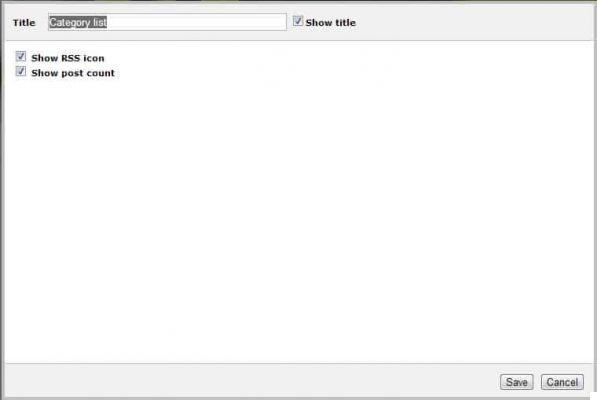 BlogEngine: personalice el widget de categoría