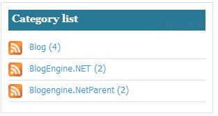 BlogEngine: personalice el widget de categoría