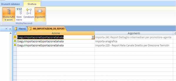 Access: how to save imports and run them in a Macro