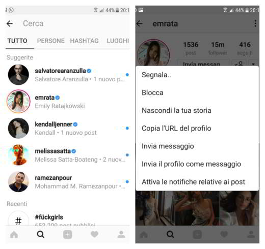 Comment bloquer une personne sur Instagram