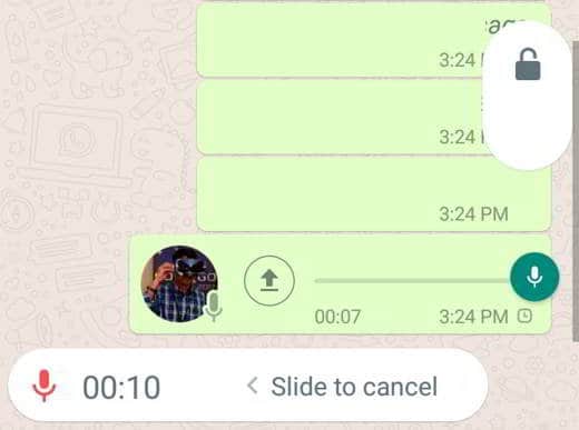 Como gravar áudio do WhatsApp sem segurar