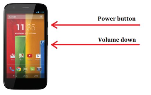 How to take and save screenshot on Motorola Moto G