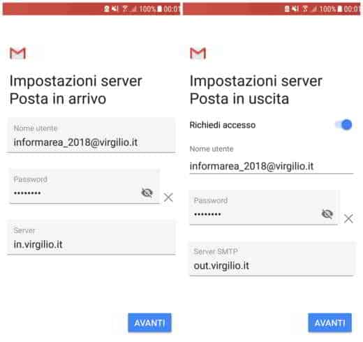 Cómo configurar el inicio de sesión de Virgilio Mail en Android y iPhone