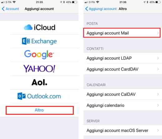 Cómo configurar el inicio de sesión de Virgilio Mail en Android y iPhone