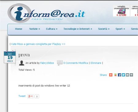 How to configure Windows Live Writer for Websites in BlogEngine.net