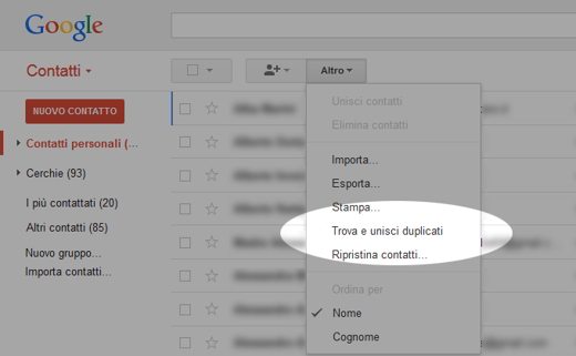 Como excluir contatos duplicados no Gmail