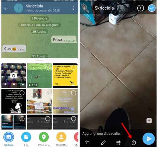 Cómo enviar fotos con la autodestrucción de Telegram