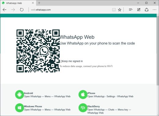 Comment utiliser WhatsApp Web avec Edge