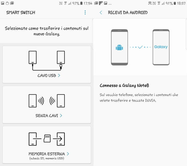 How to transfer data from one phone to another