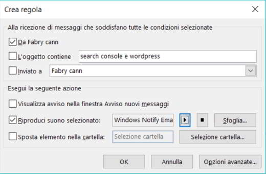 Atribuir sons de notificação de e-mail no Outlook